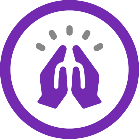 An Icon of two hands praying